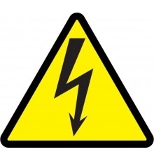 Самоклеящаяся этикетка: 50х50х50, символ "Молния"  YPC30-MOLNI-2-110  IEK