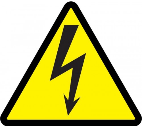 Самоклеящаяся этикетка: 50х50х50, символ "Молния"  YPC30-MOLNI-2-110  IEK