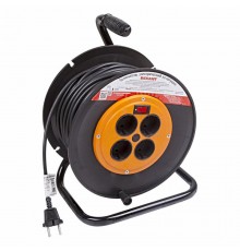 Удлинитель на катушке 50 м (4 розетки) 2х1.0 мм, с вкл.  11-7550  REXANT