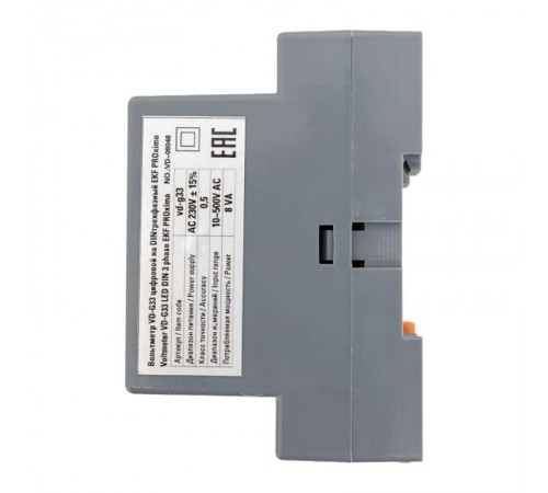 Вольтметр VM-DG33 цифровой на DIN трехфазный  vd-g33  EKF