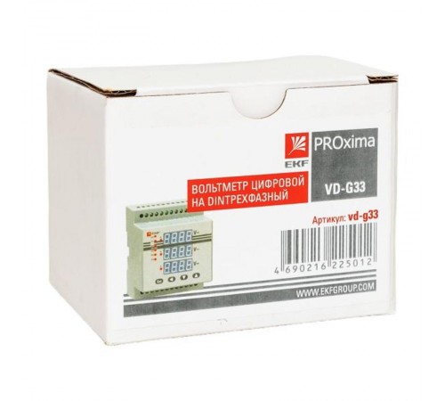 Вольтметр VM-DG33 цифровой на DIN трехфазный  vd-g33  EKF