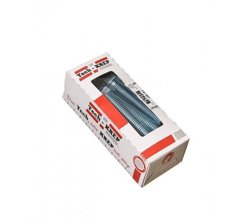 Болт DIN933 8.8 с шестигранной головкой оцинк. М12х70 (10 шт) - коробка с ок. Tech-K ( 0,676 кг)  126530  Tech-KREP