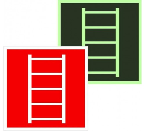 Знак F 03 "Пожарная лестница" 200х200 мм  an-f-03-f  EKF