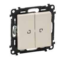Valena LIFE DIY Сл.кость Выключатель 2-клавишный с подсветкой 10А 250В  752528  Legrand