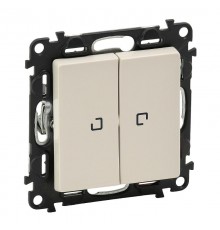 Valena LIFE DIY Сл.кость Выключатель 2-клавишный с подсветкой 10А 250В  752528  Legrand