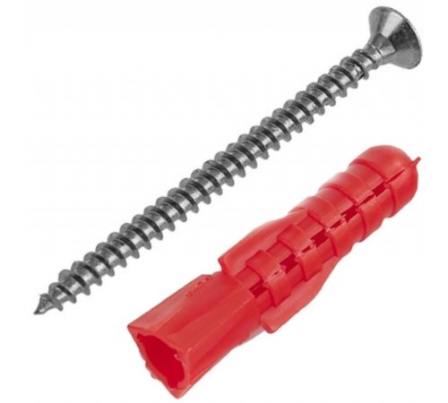 Саморез ШУц 3,5х50 пот. гол. + дюбель трехсегментный 6х35 (24 шт) - пакет Tech-K ( 0,066 кг)  112938  Tech-KREP