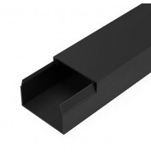 Кабель-канал черный 2-й замок в п/э 40х25 мм (24 м/уп) Промрукав  PR03.0215  Промрукав