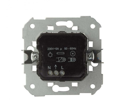 Simon 75 Механизм Светорегулятор проходной нажимной основной, универсальный с голубой подсветкой, 40-500Вт, 230В, S82,  75305-69  Simon