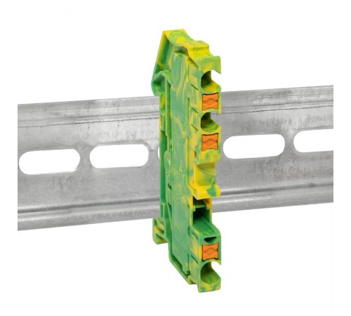 Клеммная колодка пружинная 2.5 Push-in 3 вывода земля PIT-2,5-3-pe  EKF