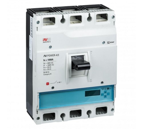 Выключатель автоматический AV POWER-4/3 1000А 50kA ETU6.0  mccb-43-1000-6.0-av  EKF