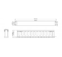 CM-1U-D75-PL-COV Кабельный организатор пластиковый с крышкой, глубина 75 мм, 19", 1U  481509  Hyperline
