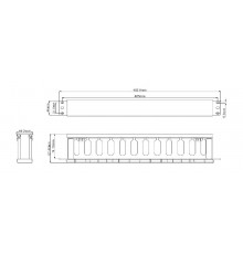 CM-1U-D75-PL-COV Кабельный организатор пластиковый с крышкой, глубина 75 мм, 19", 1U  481509  Hyperline
