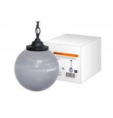 Светильник НСБ 02-60-252 УХЛ4 60 Вт, IP40, шар прозрачный с огранкой 250 мм, цепь черная  SQ0313-0010  TDM