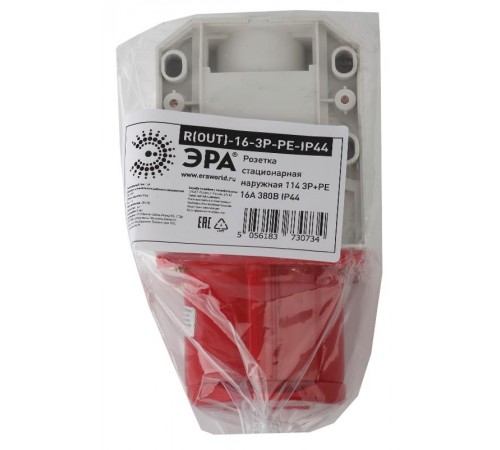 Розетка стационарная наружная 114 3Р+РЕ 16А 380В IP44  Б0032875  ЭРА