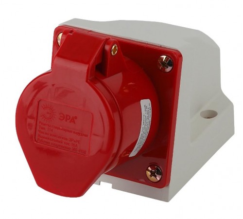 Розетка стационарная наружная 114 3Р+РЕ 16А 380В IP44  Б0032875  ЭРА