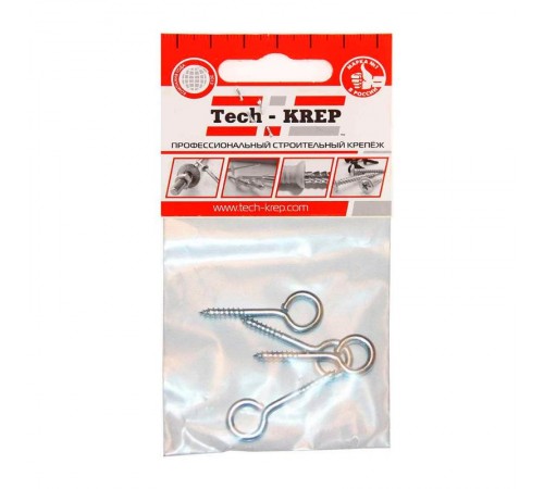 Шуруп-кольцо 3,5х30 (4шт) - пакет  103893  Tech-KREP