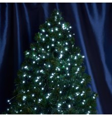 Гирлянда линейная Кластер, 500 LED 5000K, 10м + 2м (с контроллером)  зеленый шнур,  IP20  CL09  48177  FERON