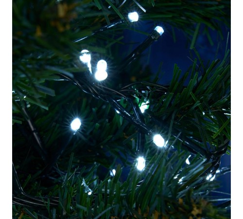 Гирлянда линейная Кластер, 500 LED 5000K, 10м + 2м (с контроллером)  зеленый шнур,  IP20  CL09  48177  FERON