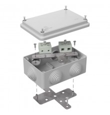 Коробка огнестойкая для о/п 40-0340-FR10.0-4 Е15-Е120 RAL7035 120х80х50 (20 шт/кор)  40-0340-7035-FR10.0-4  Промрукав