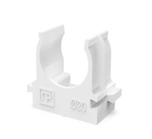 Крепеж-клипса для труб для прямого монтажа белая в п/э d20 мм (100шт/1100шт уп/кор)  PR13.02562  Промрукав