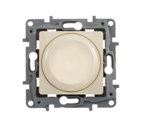 Etika Слоновая кость Светорегулятор поворотный, 300Вт, без нейтрали  672319  Legrand