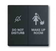 Клавиша для механизма 2-клавишного выключателя/переключателя/кнопки, серия solo/future, цвет чёрный бархат  1751-0-3037   2CKA001751A3037  ABB