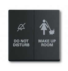 Клавиша для механизма 2-клавишного выключателя/переключателя/кнопки, серия solo/future, цвет чёрный бархат  1751-0-3037   2CKA001751A3037  ABB