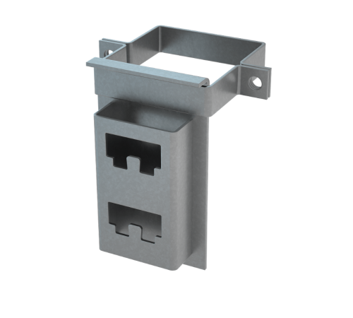 Комплект крепления к опоре 80х80 s:2,5 мм HD  KMZ80-80-2.5 HD  КМ - профиль