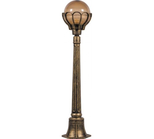 Светильник садово-парковый PL5046 60W 230V E27 230*230*1020MM черное золото (столб 1,02M)  11549  FERON