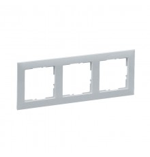 SUNO Рамка декоративная универсальная 3-постовая Цвет "Алюминий"  721513  Legrand