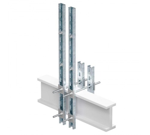 Обжимной комплект монтажных профилей тип 2 , обхват конструкции габаритами 350 на 440 мм , высота подвесной рамы-профиля 800 мм ,для крепления 2 оболо
