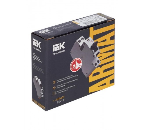 Выключатель автоматический дифференциального тока АВДТ B06S 1P+NP C20 30мА тип A (18мм) ARMAT IEK  AR-B06S-1N-C20A030  IEK