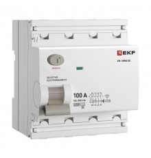 Выключатель дифференциального тока (УЗО) ВД-100N (S) 4P 100А 300мА тип AC эл-мех 6кА PROXIMA E1046MS100300EKF
