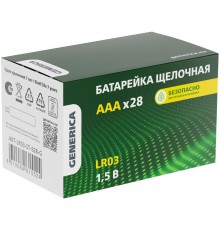 Батарейка щелочная Alkaline LR03/AAA (28шт/бокс)  ABT-LR03-ST-B28-G  GENERICA