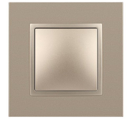 14-1111-04 Кнопка, 10АХ-250В, Elegance, шампань (10/100/2500)  Б0047865  ЭРА