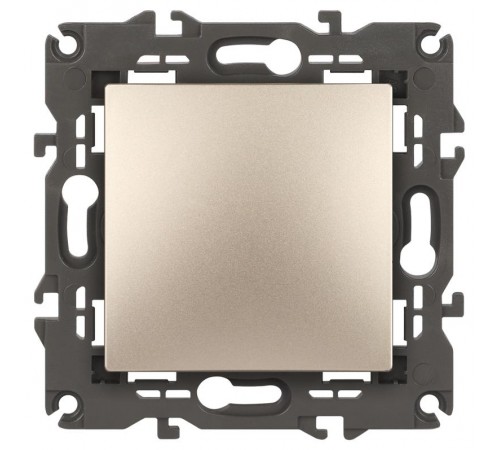 14-1111-04 Кнопка, 10АХ-250В, Elegance, шампань (10/100/2500)  Б0047865  ЭРА