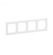SUNO Рамка декоративная универсальная 4-постовая Цвет "Белый"  721504  Legrand