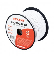 Провод ПГВА REXANT 1х1.00 мм, белый, бухта 100 м 01-6521  REXANT
