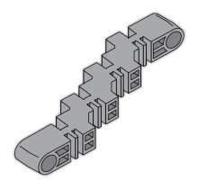Держатель ступенчатый для шины медной1STQ007429A0000  ABB
