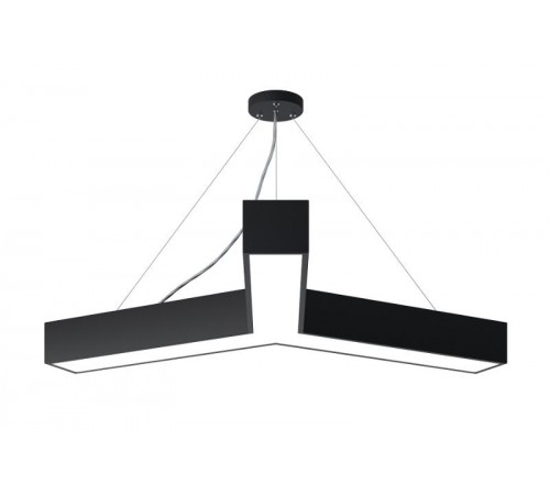 Светильник светодиодный Geometria Igrek SPO-143-B-40K-056 56Вт 4000К 3700Лм IP40 900*900*80 черный подвесной  Б0050571  ЭРА