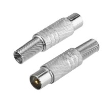 Разъем антенный на кабель, (штекер-TV никель с пружиной), (1шт.)  06-0016-A  REXANT