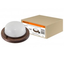 Светильник пылевлагозащищенный под лампу для ЖКХ НПБ1301 венге круг 60Вт IP54 TDM