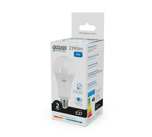 Лампа светодиодная LED Elementary A67 30W E27 2390lm 6500K  73239  Gauss