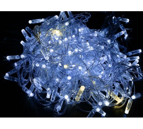 Гирлянда светодиодная нить 10м 100W IP44 прозрачный шнур 230В мерцающая транзитн подкл  LGDU121-2-100-10-T-S-44  IEK