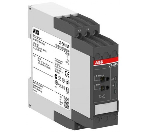 Реле времени CT-ERS.12P (задержка на включ.) 24-240B AC, 24-48B DC, 0.05c..300ч, 1ПК, пружинные клеммы  1SVR740100R3100  ABB