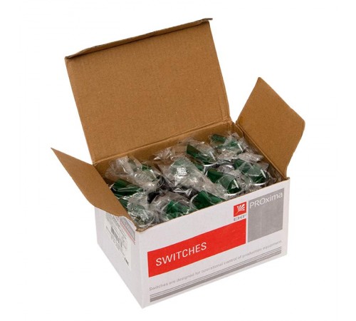 Переключатель ANC-22 3P зеленый с подсветкой 220В NO+NC EKF PROxima  psw-ans-3p-g-220  EKF