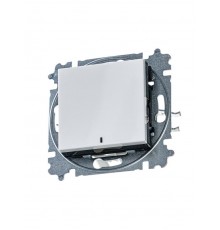 ABB Levit Белый / дымчатый чёрный Переключатель 1-кл. с подсветкой ориентационная  3559H-A06446 62W  2CHH590646A6062  ABB