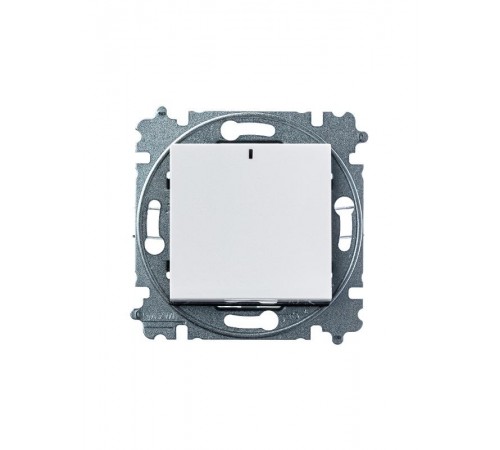 ABB Levit Белый / дымчатый чёрный Переключатель 1-кл. с подсветкой ориентационная  3559H-A06446 62W  2CHH590646A6062  ABB