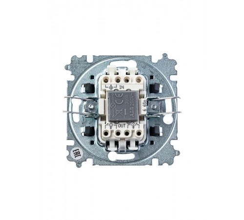 ABB Levit Белый / дымчатый чёрный Переключатель 1-кл. с подсветкой ориентационная  3559H-A06446 62W  2CHH590646A6062  ABB