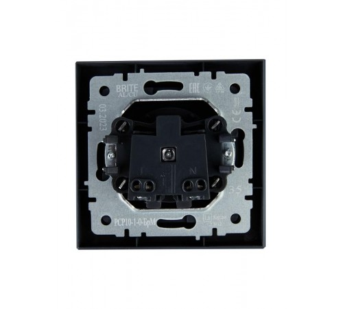 BRITE Розетка без заземления без шторок10А в сборе РСР10-1-0-БрМ маренго  BR-R10-10-K35-F  IEK
